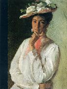 Chase, William Merritt Woman in White oil on canvas